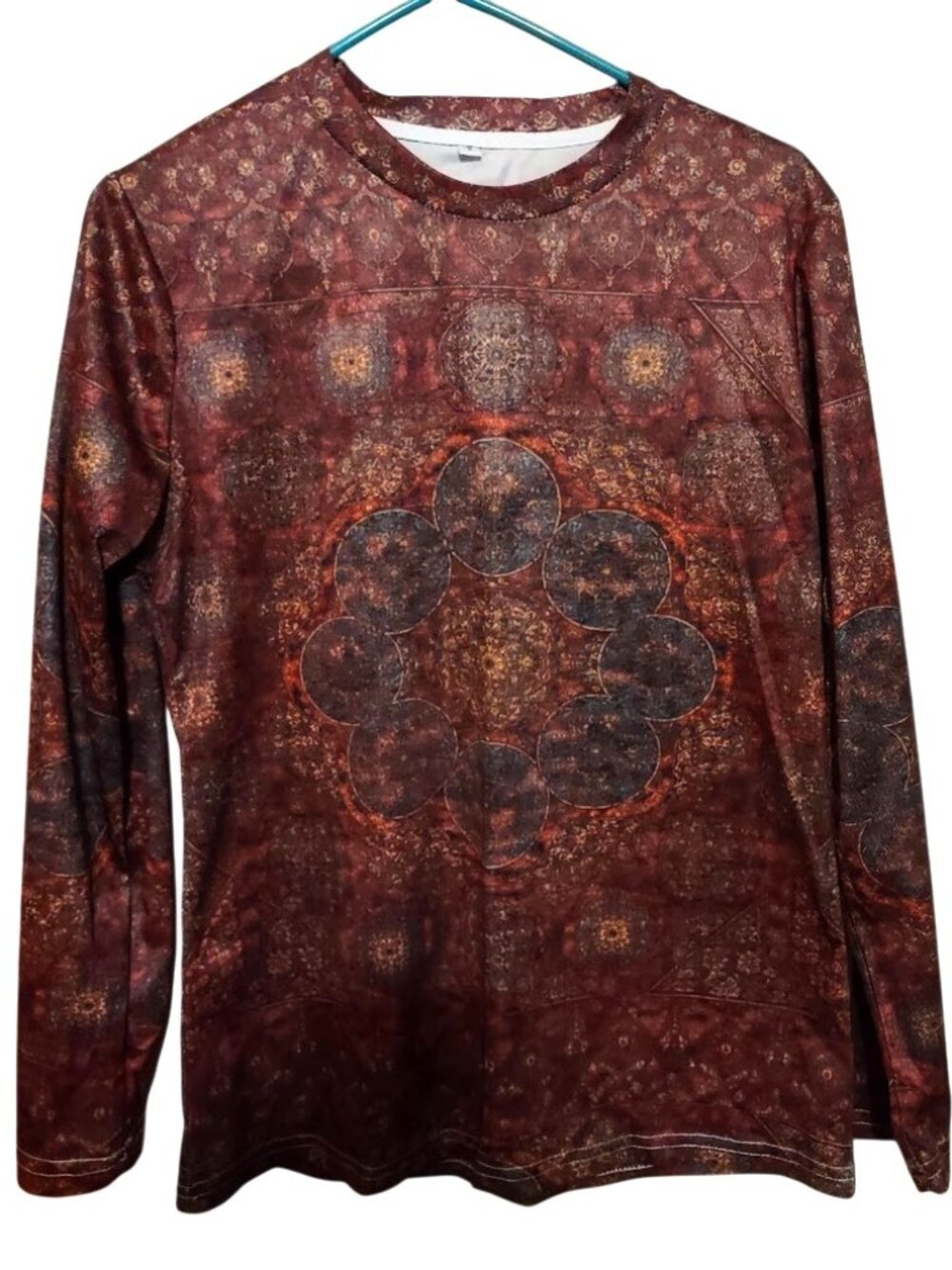 NEW! BEAUTIFUL EXOTIC WOMEN SUPER SOFT LONG SLEEVES ETHNIC FALL SHIRT SZ S